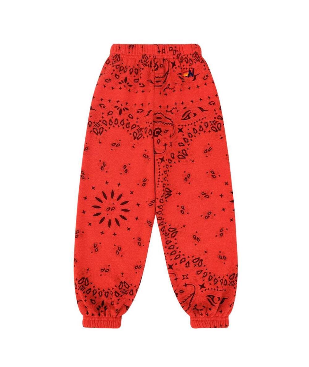 NEW AVIATOR NATION kid's bandana sweatpants in red